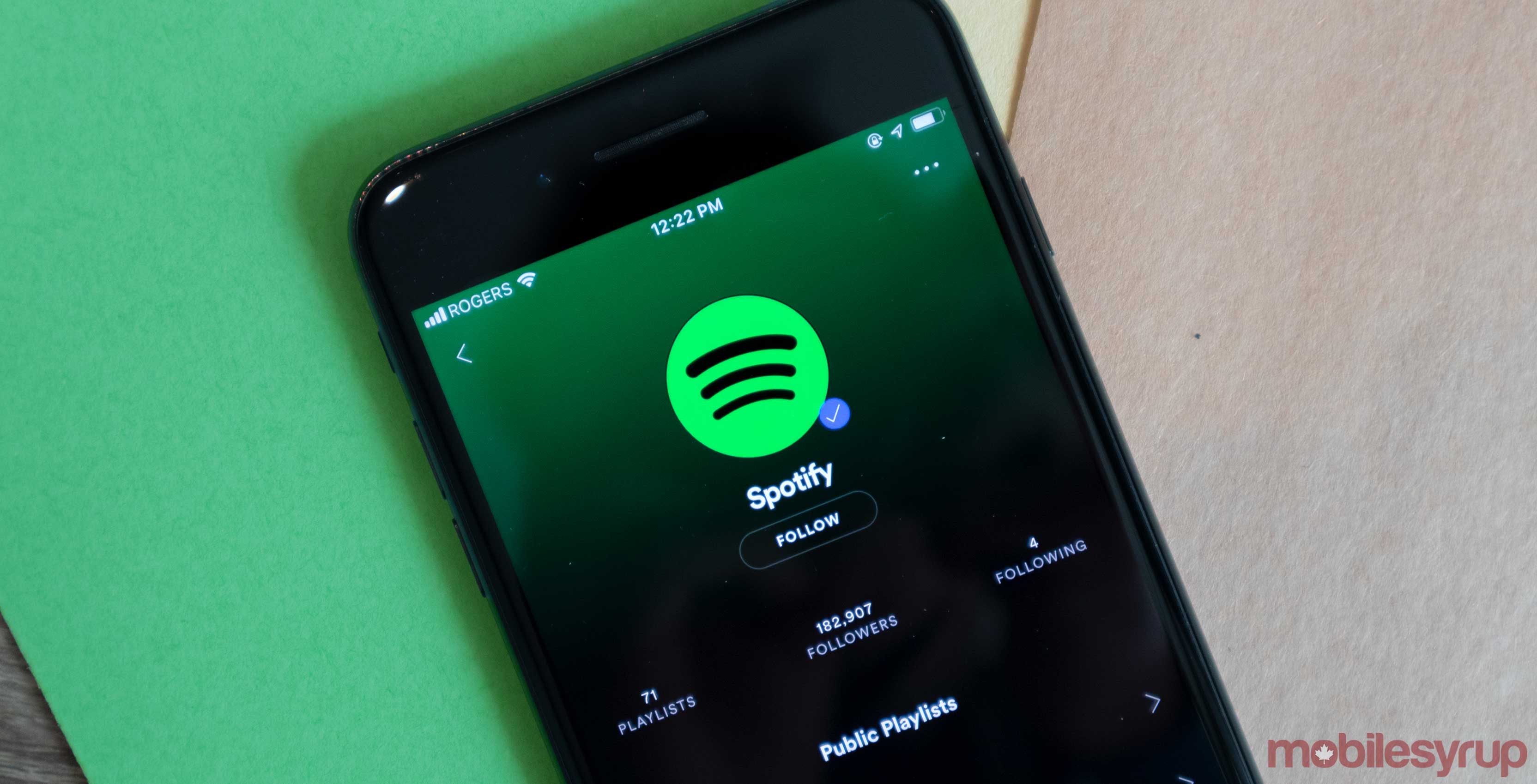 Tampilan Spotify di smartphone